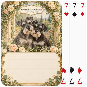 Miniature Schnauzer Wedding Guest Book Deck Playing Cards