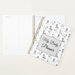 Miniature Schnauzer White Planner