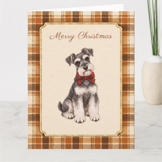 Miniature Schnauzer Winter Christmas Card