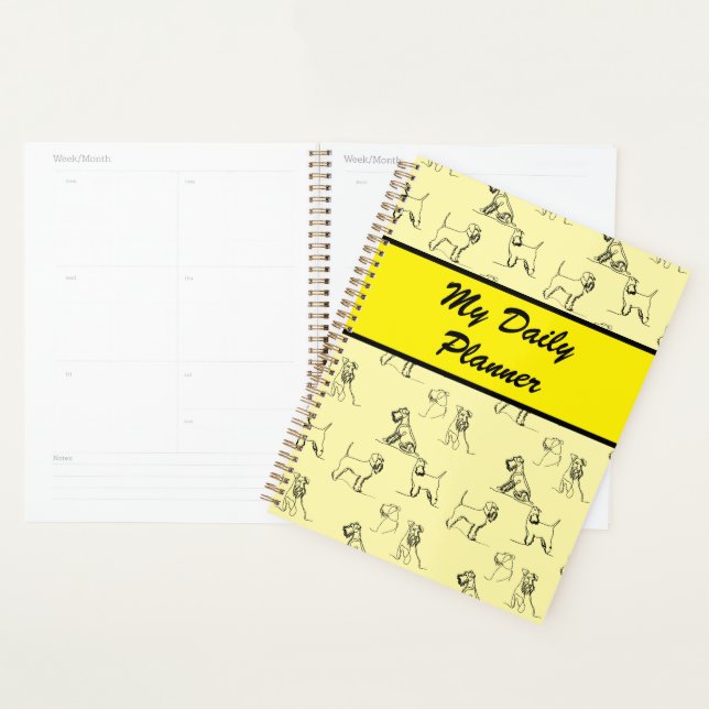 Miniature Schnauzer Yellow Planner (Display)