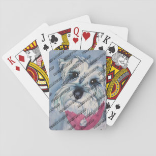 MINIATURE SILVER SCHNAUZER PLAYING CARDS