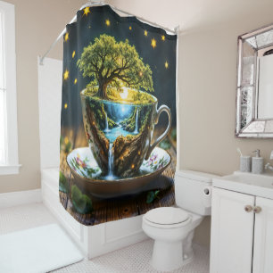 Miniature teacup wonderland colourful art