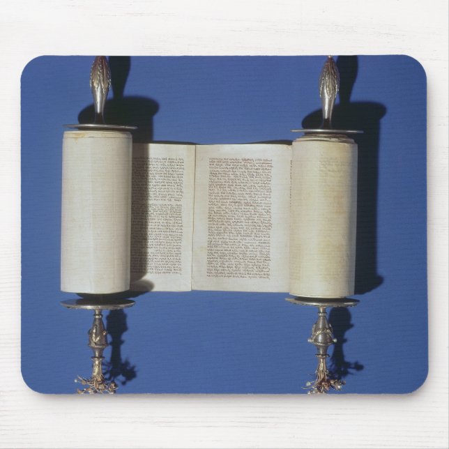 Miniature Torah Scroll, 1765 Mouse Pad (Front)