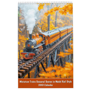 Miniature Trains 2026 Calendar – Seasonal Scenes i