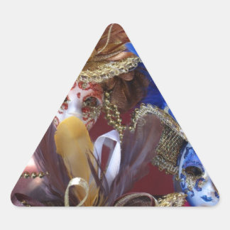 miniature Venetian masks Triangle Sticker