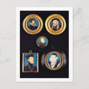 Miniatures of Hilliard's Father and Mother, self p Postcard