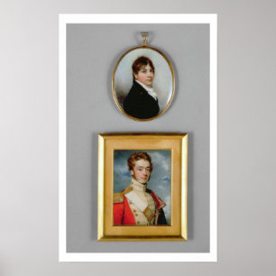 Miniatures of Young Officers of the 38th Madras Na Poster