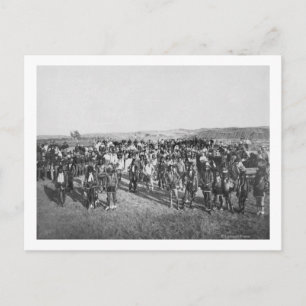 Miniconjou with White Soldiers Postcard