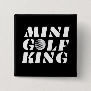 Minigolf King Minigolfer Champion Winner 2 Inch Square Button