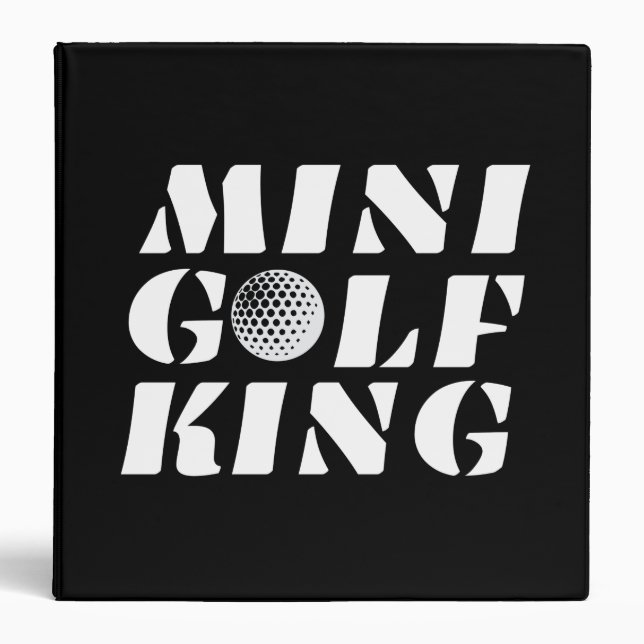 Minigolf King Minigolfer Champion Winner Binder (Front)
