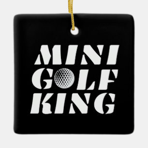 Minigolf King Minigolfer Champion Winner Ceramic Ornament