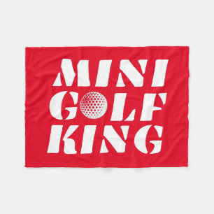 Minigolf King Minigolfer Champion Winner Fleece Blanket
