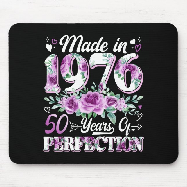 Minimal 50 Year Old Made 1976 Mouse Pad (Front)