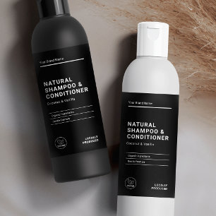 Minimal 8 OZ Bath & Body Waterproof Product Label