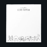 Minimal A Note From Cute Dog Animal Sketch Notepad<br><div class="desc">Minimal A Note From Cute Dog Animal Sketch Notepad</div>