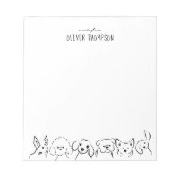 Minimal A Note From Cute Dog Animal Sketch Notepad