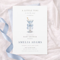 Minimal A Tini One Is On The Way Boy Baby Shower
