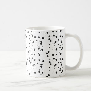 Minimal Abstract Black Dots Cute Spotted Mug