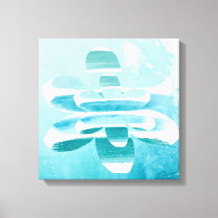 Minimal Abstract Blue Canvas – Calm Zen Wall Decor