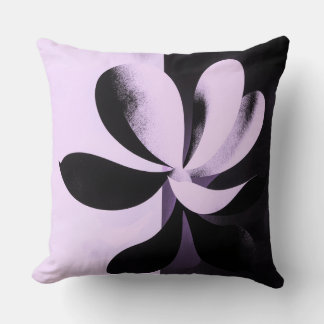 Minimal Abstract Floral Throw Pillow