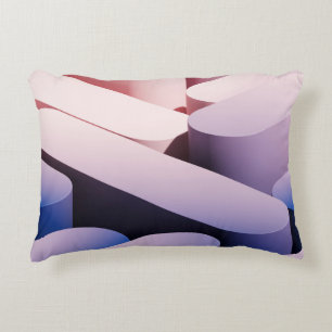 Minimal abstract mockup background. Blue and pink Accent Pillow