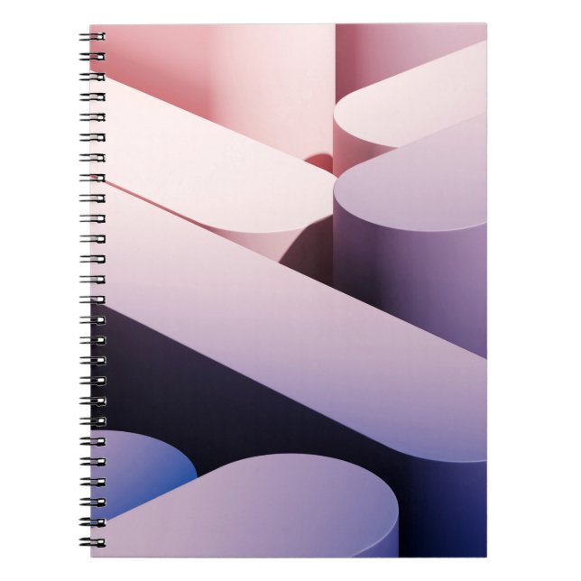 Minimal abstract mockup background. Blue and pink  Notebook (Front)
