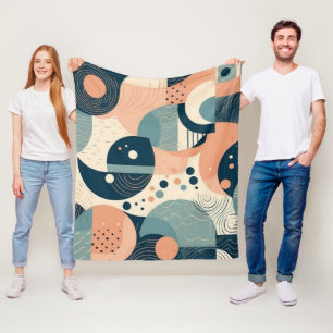 Minimal Abstract Seamless Pattern - Geometric (11) Fleece Blanket