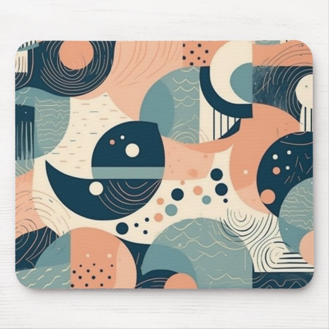 Minimal Abstract Seamless Pattern - Geometric (11) Mouse Pad (Front)