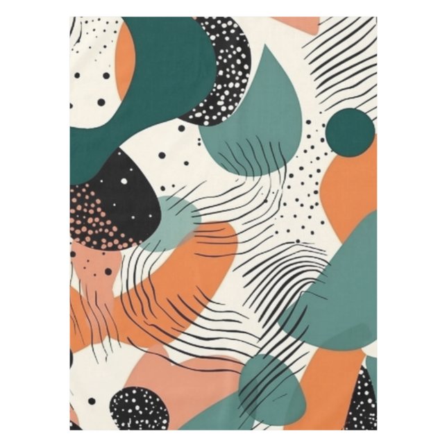 Minimal Abstract Seamless Pattern - Geometric (12) Tablecloth (Front)