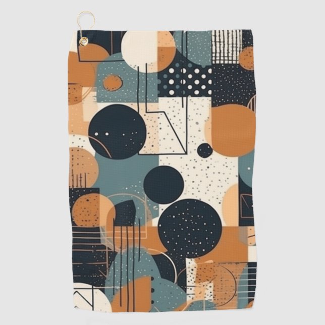 Minimal Abstract Seamless Pattern - Geometric (15) Golf Towel (Front)