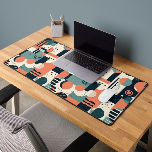 Minimal Abstract Seamless Pattern - Geometric (1) Desk Mat (Office 2)