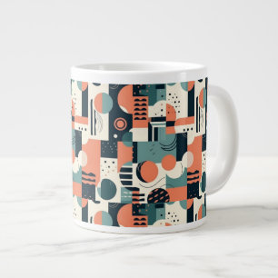 Minimal Abstract Seamless Pattern - Geometric (1) Large Coffee Mug