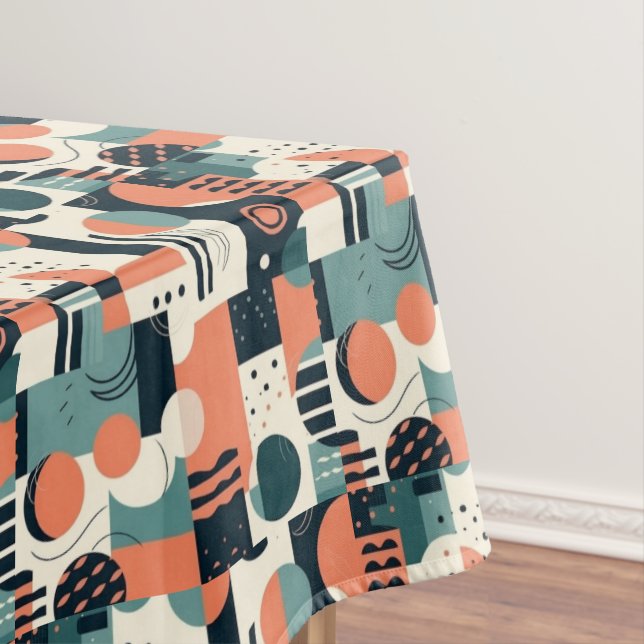 Minimal Abstract Seamless Pattern - Geometric (1) Tablecloth (In Situ)