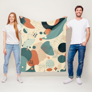 Minimal Abstract Seamless Pattern - Geometric (5) Fleece Blanket