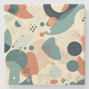 Minimal Abstract Seamless Pattern - Geometric (5) Stone Coaster