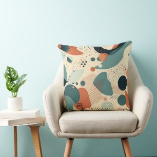 Minimal Abstract Seamless Pattern - Geometric (5) Throw Pillow