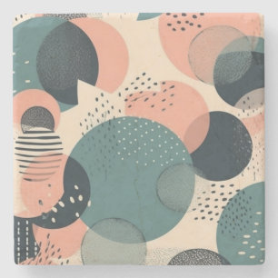 Minimal Abstract Seamless Pattern - Geometric (6) Stone Coaster