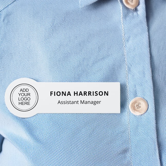 Minimal Add Logo Employee Name Tag (Minimal Add Logo Employee Name Tag)