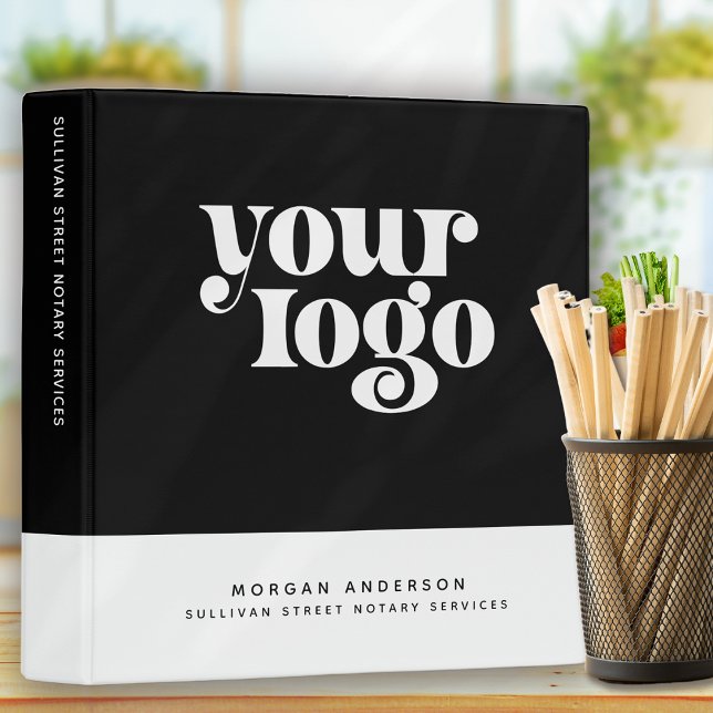Minimal Add Your Logo Black and White QR Code Binder (Creator Uploaded)