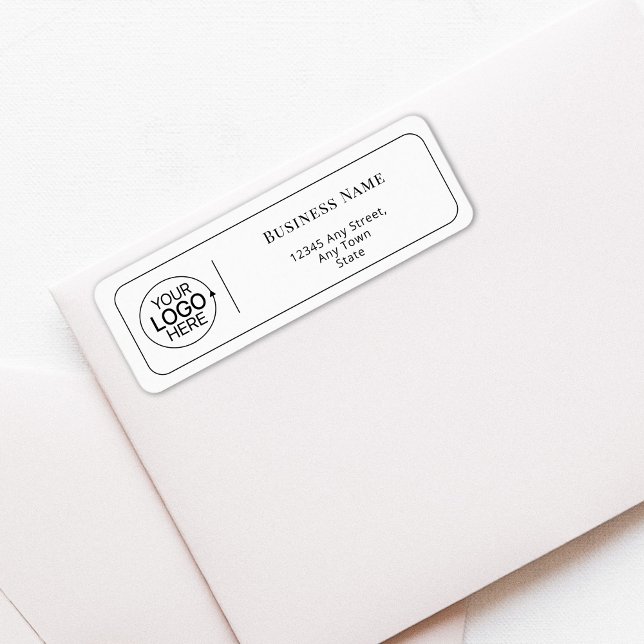 Minimal Add Your Logo Clean Modern Return Address (Minimal Add Your Logo Clean Modern Return Address label)
