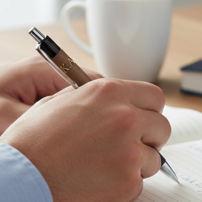 Minimal Aged Leather Style Design Personalized Pen (Creator Uploaded)