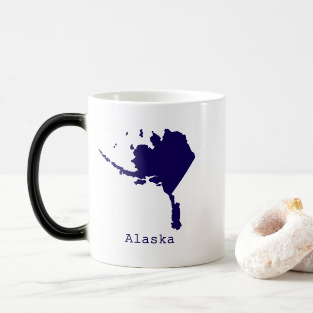 Minimal Alaska United States Magic Mug (With Donut)