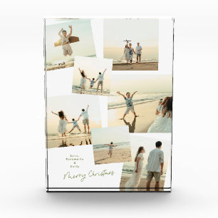 Minimal Album Elegant Merry Christmas Multi 8 Photo Block