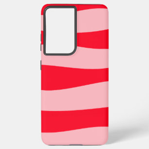 Minimal alternating red samsung galaxy case