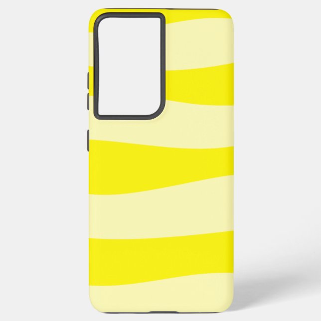 Minimal alternating yellow samsung galaxy s21 ultra case (Back)