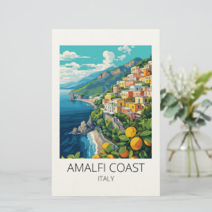 Minimal Amalfi Coast Italy Vintage Travel Stationery