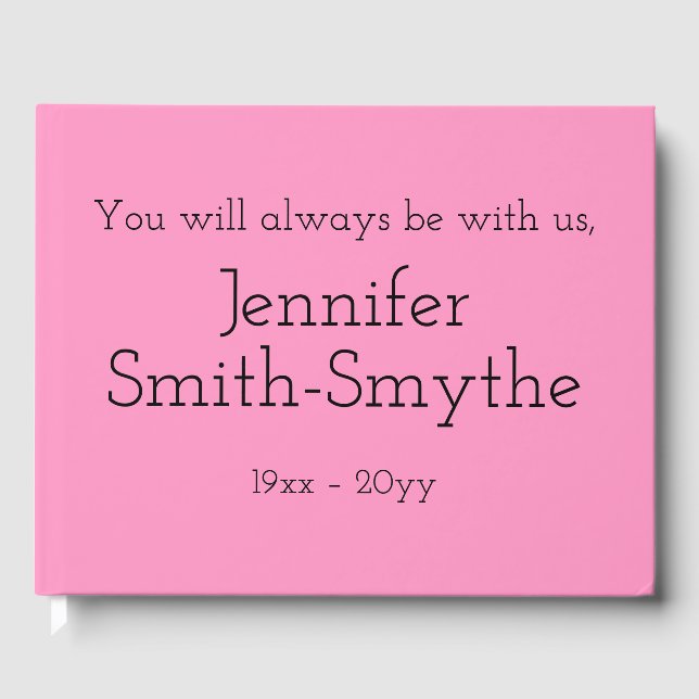 Minimal and Basic Funeral/Memorial Guest Book (Front)