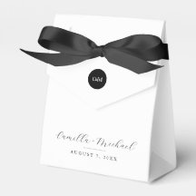 Minimal and Chic Black and White Photo Favour Box