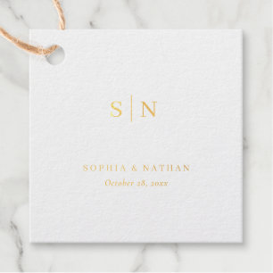 Minimal and Chic   Black and White Wedding Favour Tags
