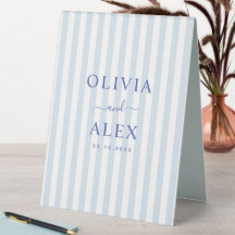 Minimal and Chic Blue French Personalized Wedding